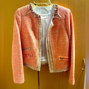 Orange Decal Blazer Jacket